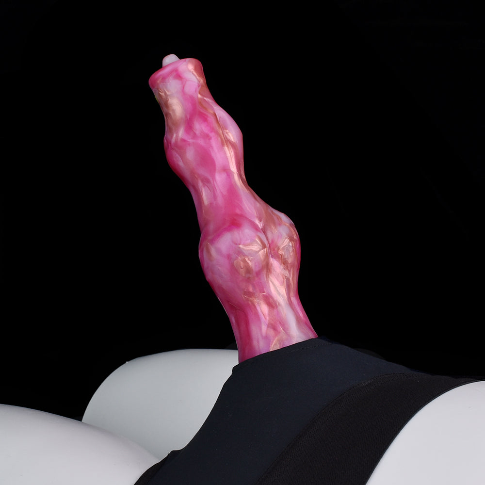 8 Inch Double Knot Vibrating Strap On Dildo