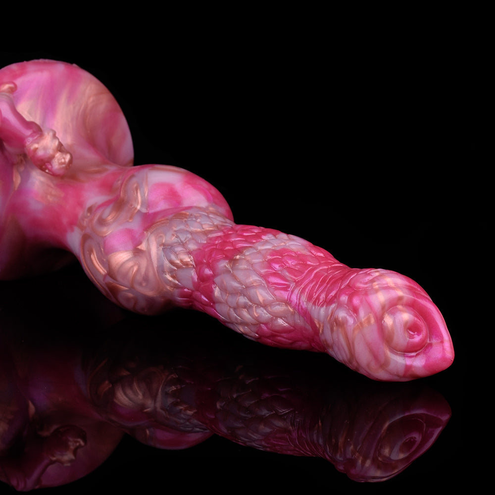 8 Inch Dog Knot Vibrating Strap On Dildo