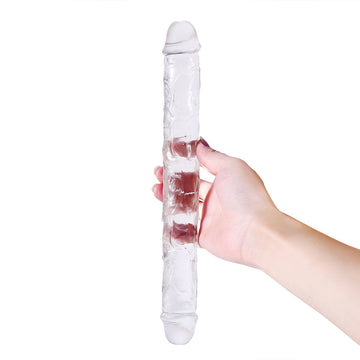 15 Inch Clear Jelly Double Dildo