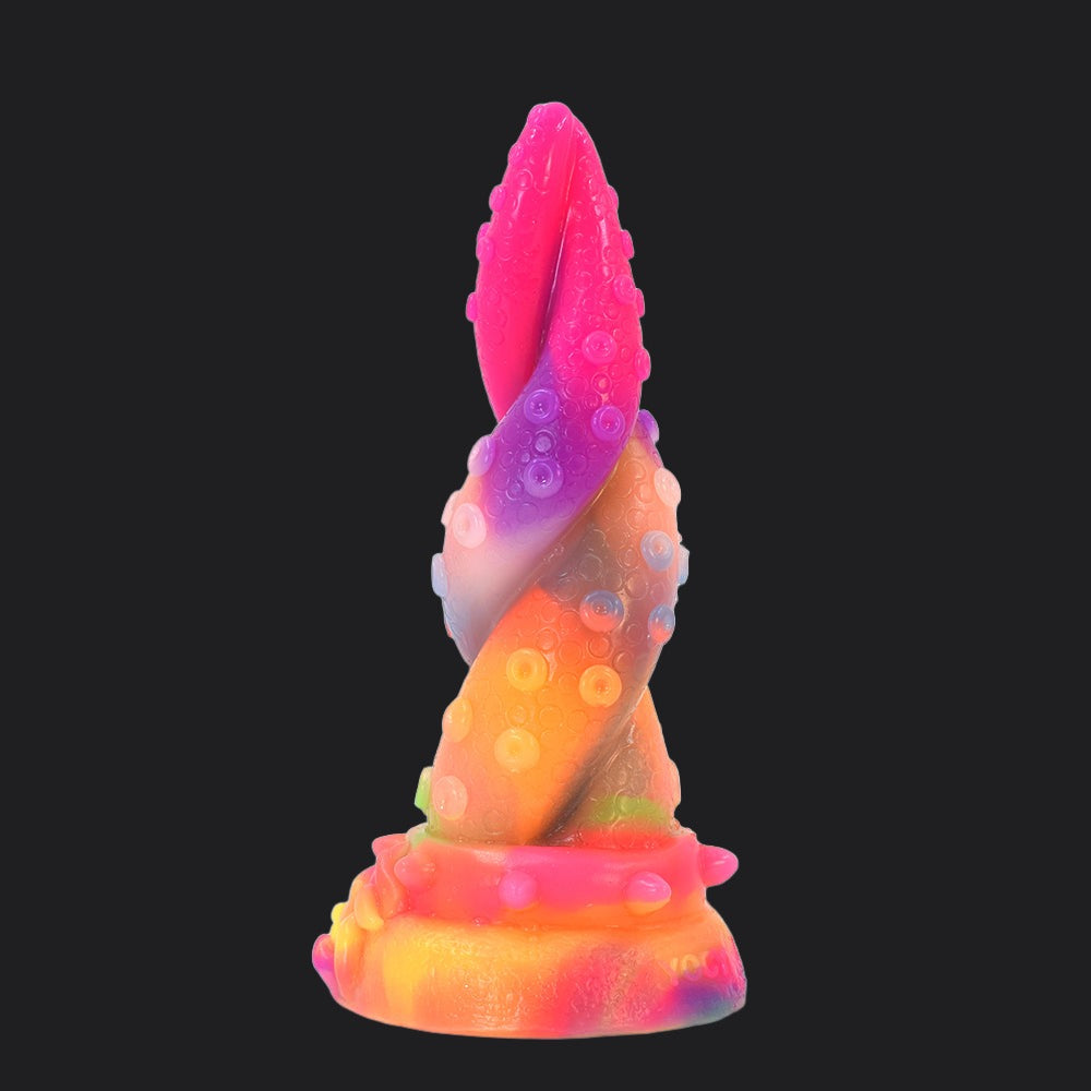 Rainbow Glow In The Dark Tentacle Dildo