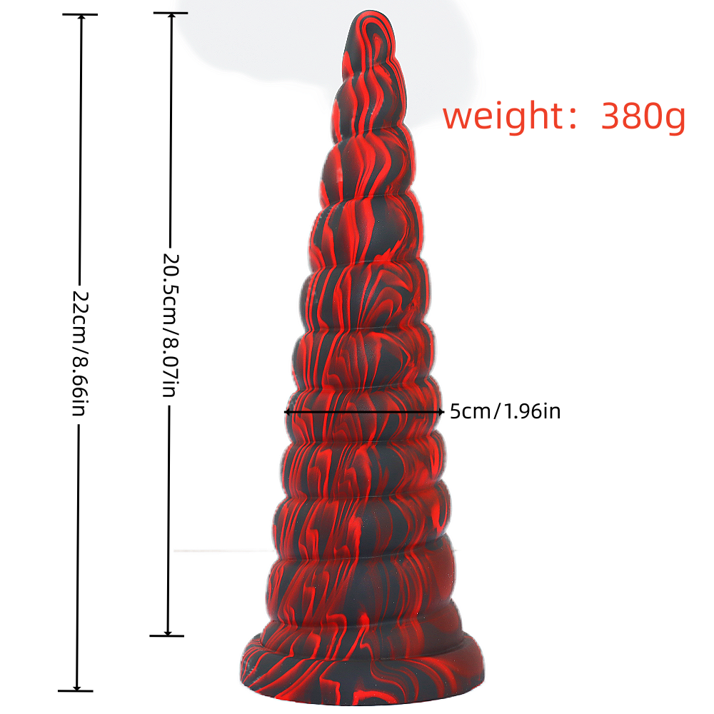 8 Inch Threaded Silicone Unicorn Dildo