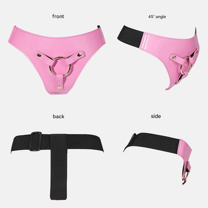 Pink Strap On Harness  Cute Leather