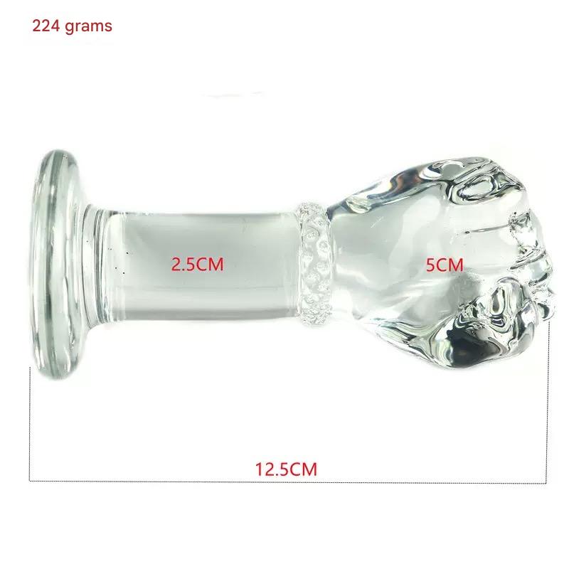4 Inch Transparent Fist Big Glass Butt Plug