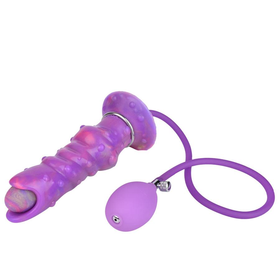 8 Inch Purple Luminous Ovipositor Dildo