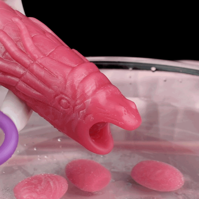 7 Inch Pink Silicone Dragon Ovipositor Toy