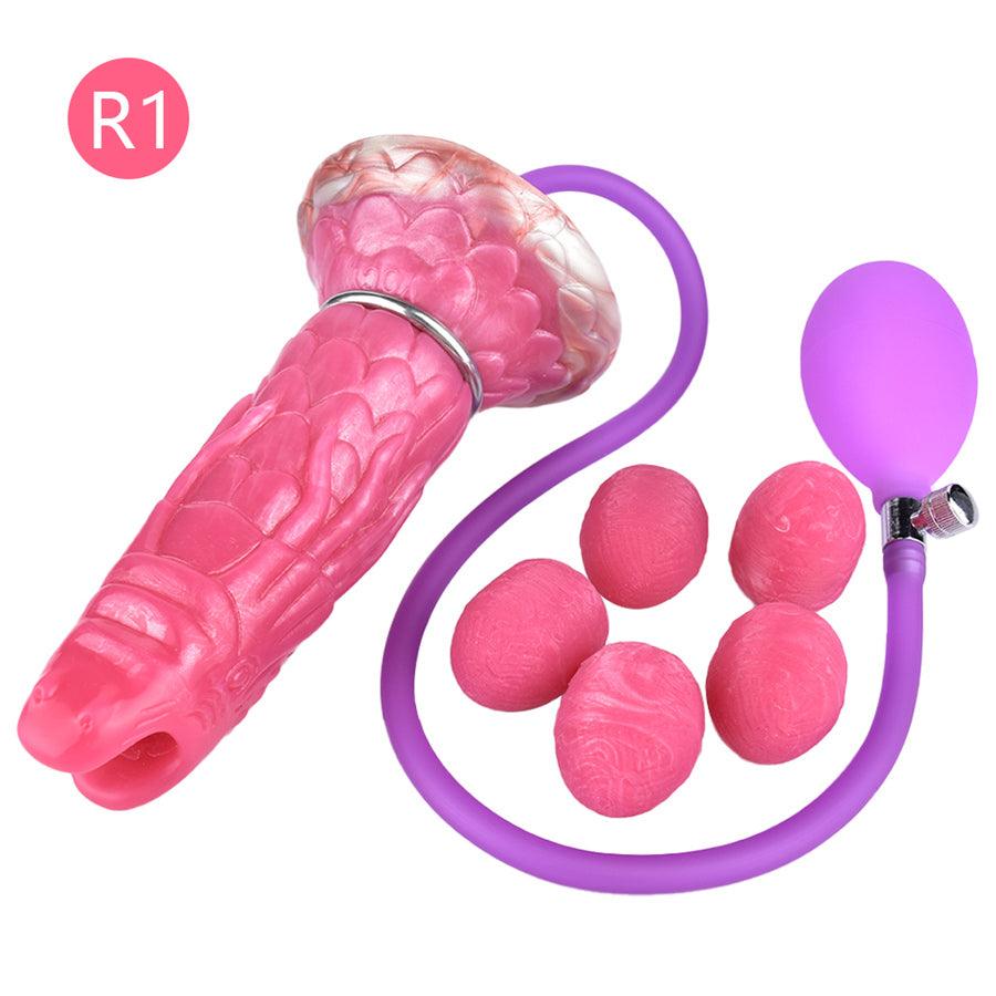 7 Inch Pink Silicone Dragon Ovipositor Toy