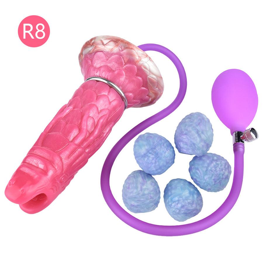 7 Inch Pink Silicone Dragon Ovipositor Toy