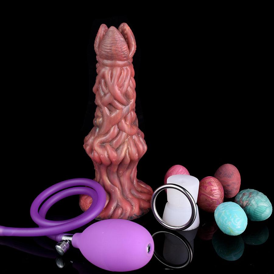8 Inch Silicone Glow In The Dark Ovipositor Toy