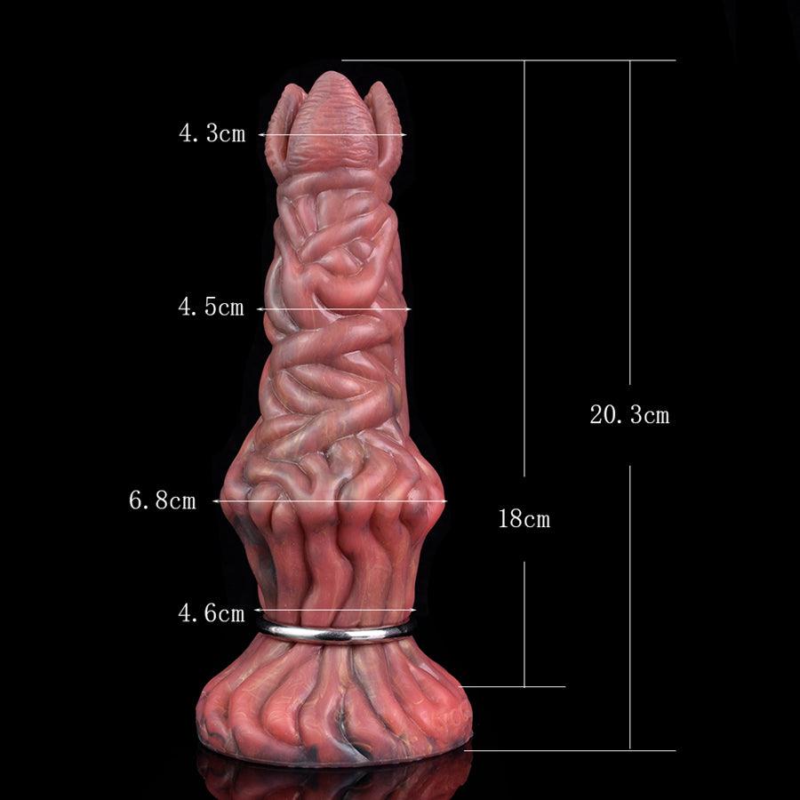8 Inch Silicone Glow In The Dark Ovipositor Toy