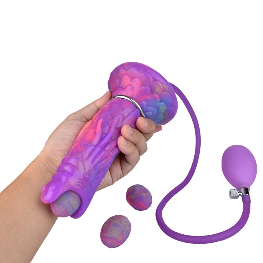 7 Inch Purple Silicone Dragon Ovipositor Dildo
