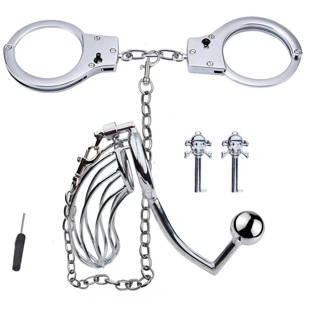 Male Chastity Device BDSM Anal Hook Set