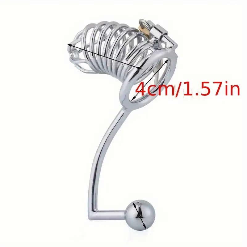 Stainless Steel Penis Cage Anal Hook Male