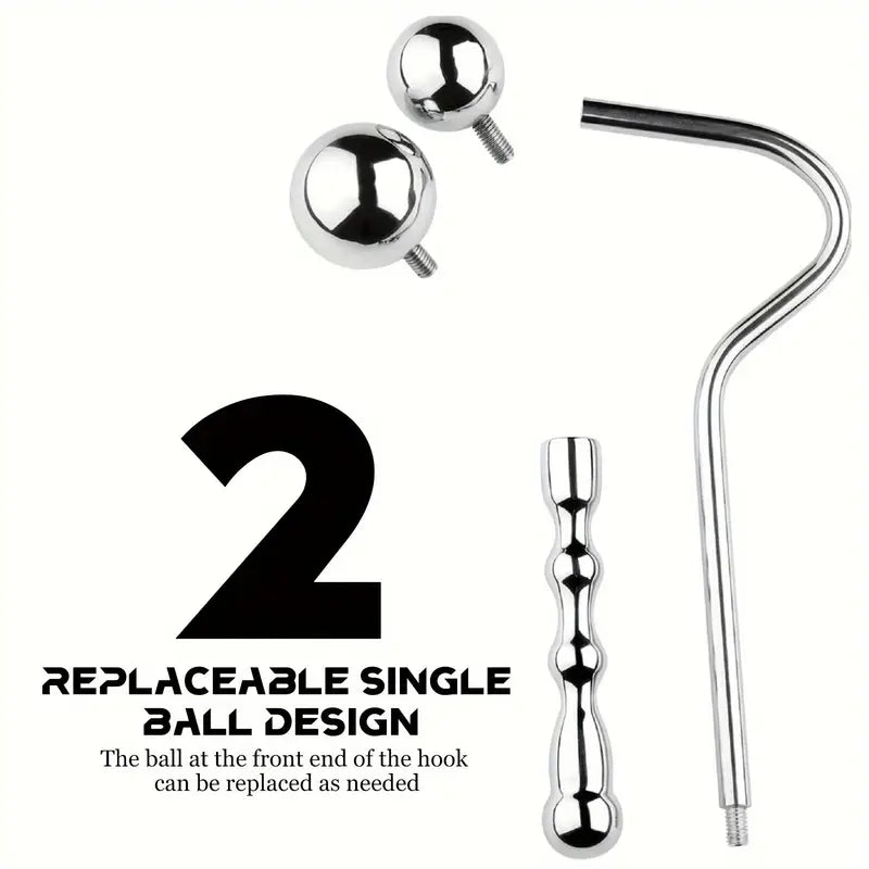 Stainless Steel Double Ended Anal Hook for Couples