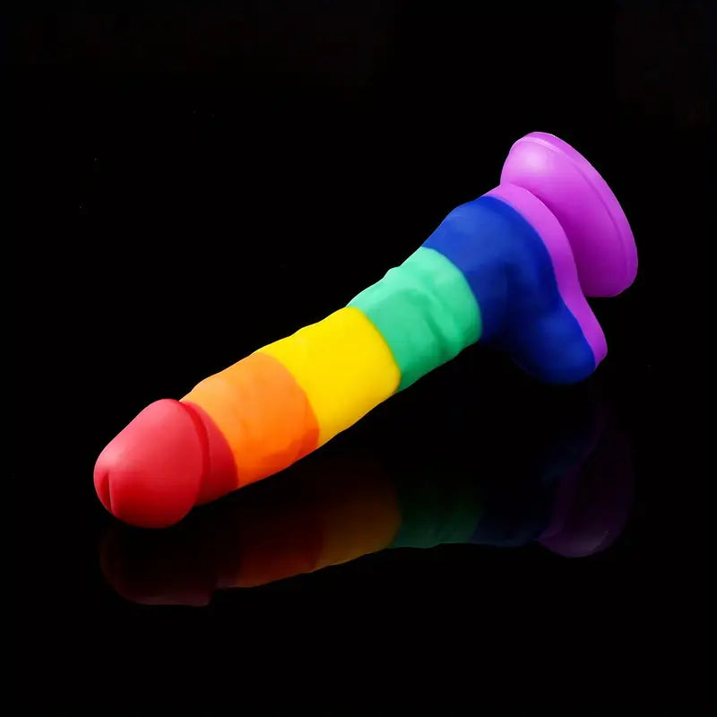 Three Sizes Silicone Realistic Rainbow Dildo