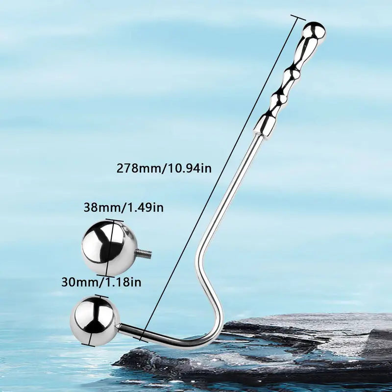 Stainless Steel Double Ended Anal Hook for Couples