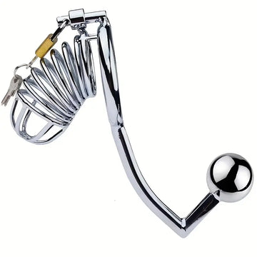 Stainless Steel Penis Cage Anal Hook Male