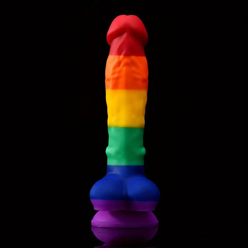 Three Sizes Silicone Realistic Rainbow Dildo