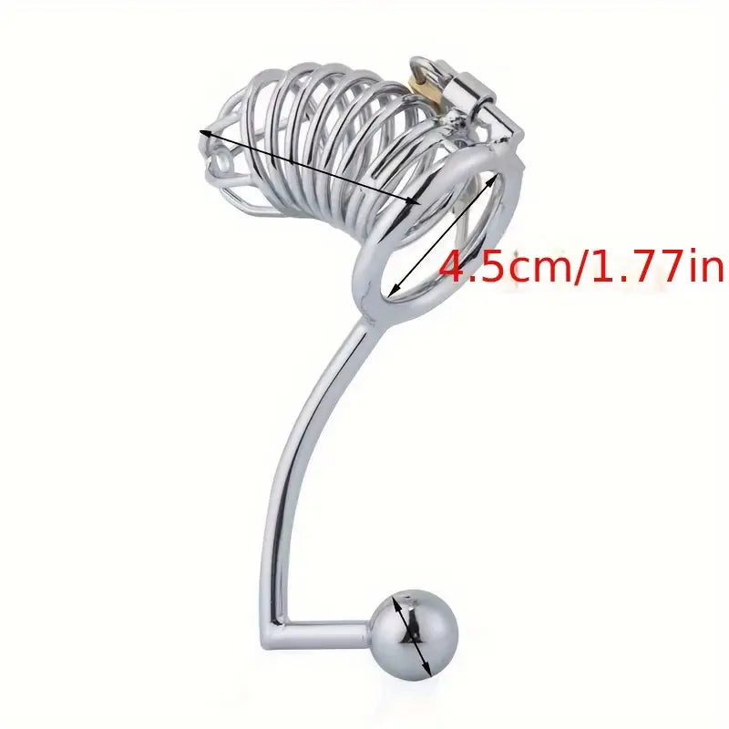 Stainless Steel Penis Cage Anal Hook Male