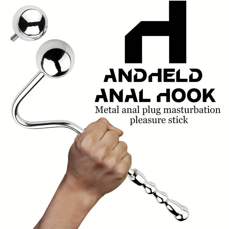 Stainless Steel Double Ended Anal Hook for Couples