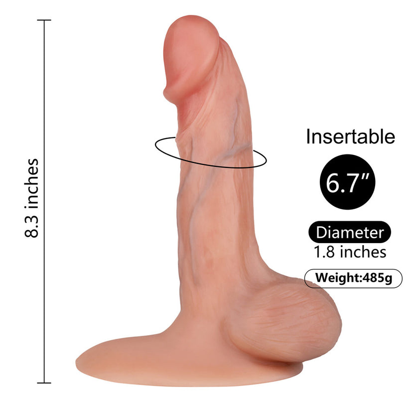 8 Inch Double Density Silicone Realistic Dildo
