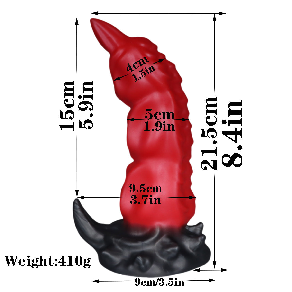8 Inch Red Scorpion Stinger Monster Dildo