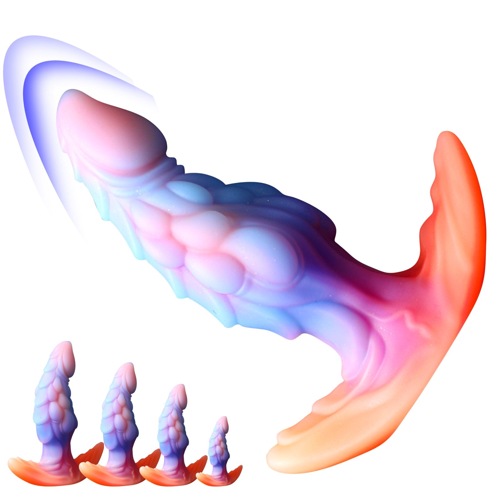 Colorful Fantasy Anchor Dragon Butt Plug Kit