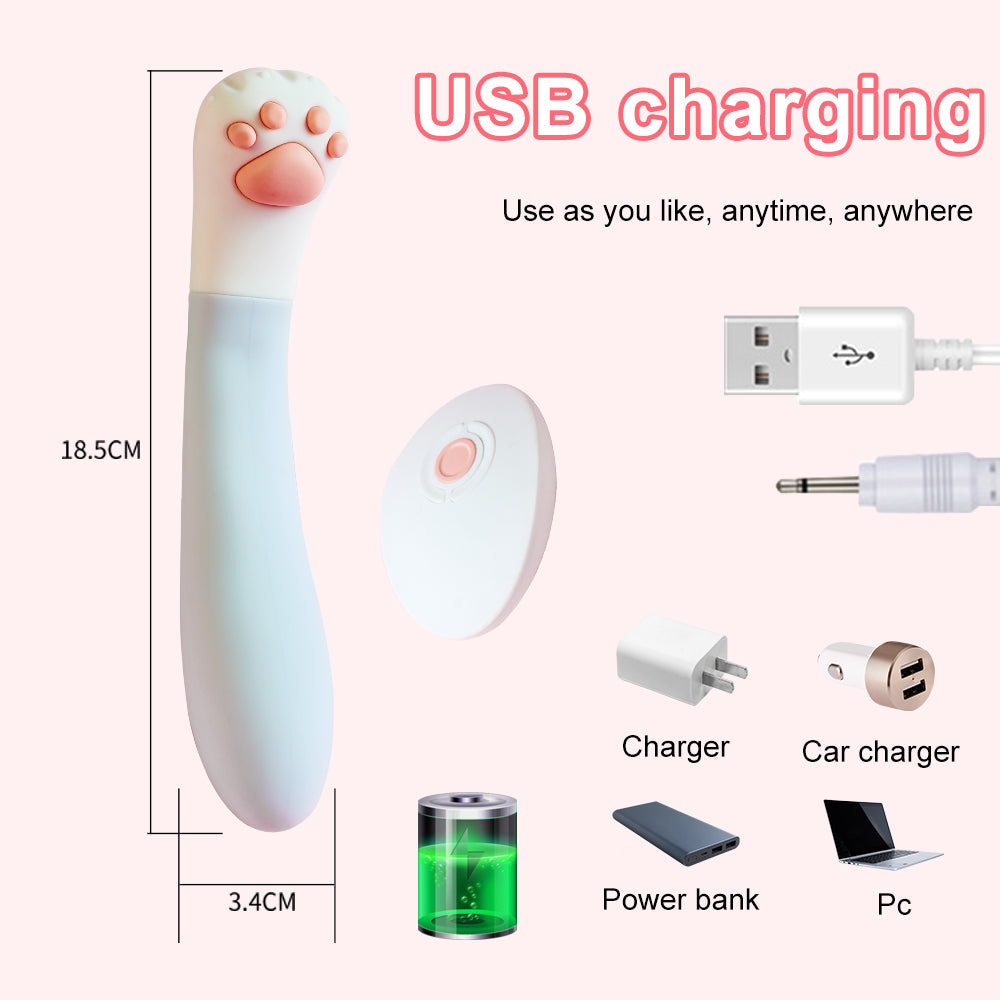 Cute Cat Paw Female G Spot Vibrator