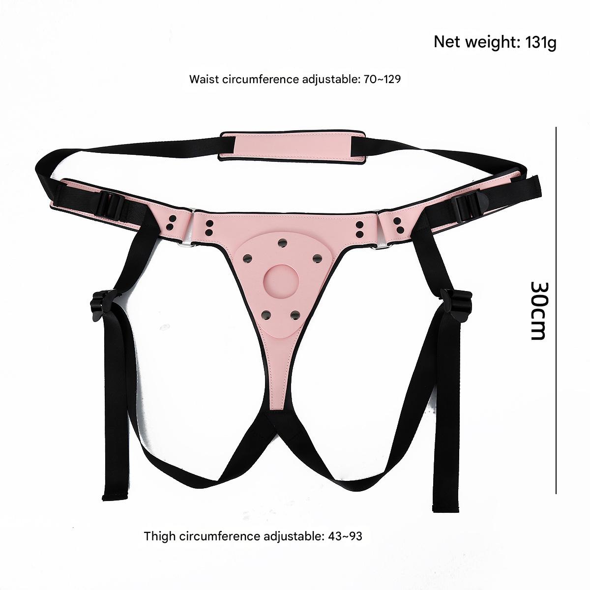 Pink Leather Plus Size Strap On Harness