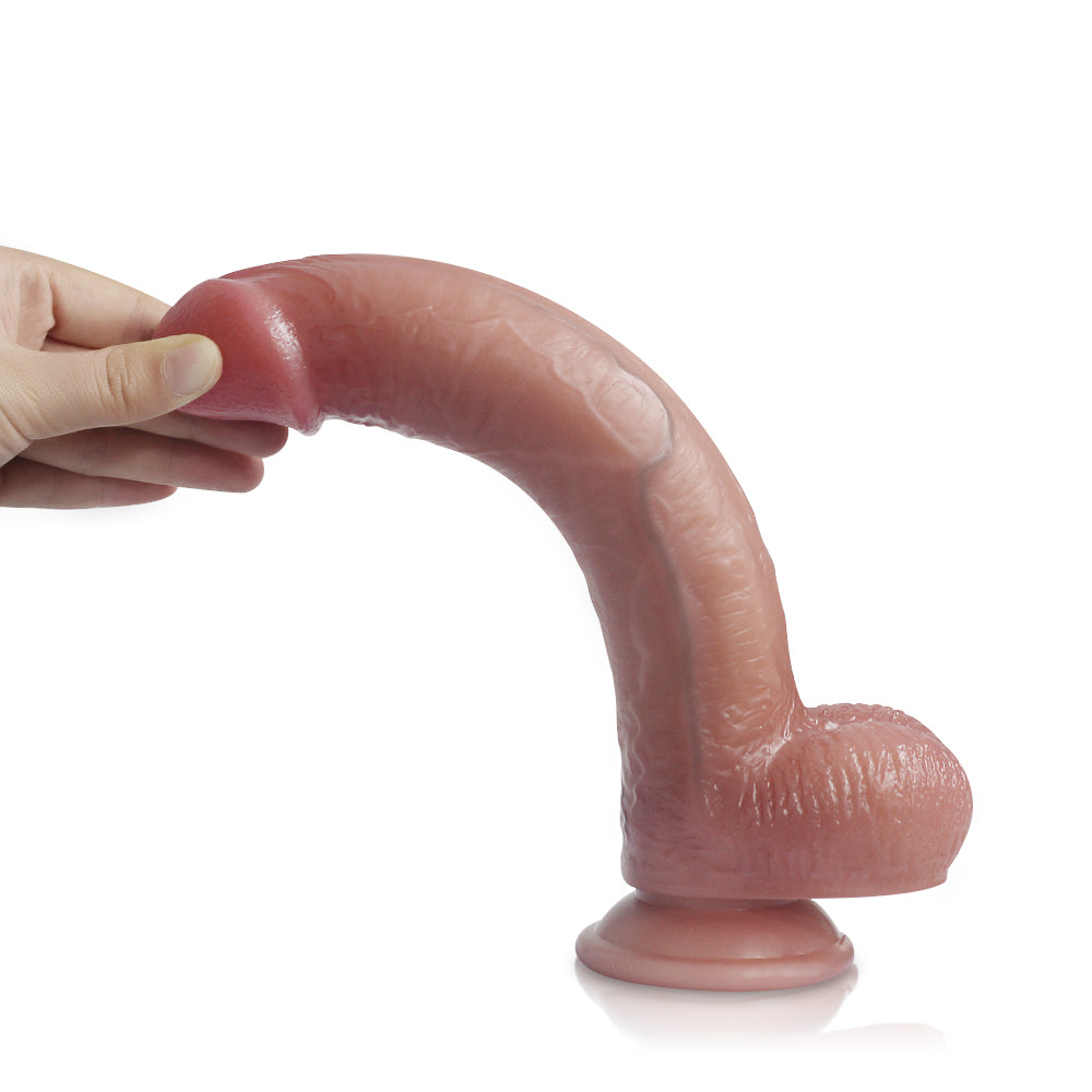 Size Queen 10 Inch Silicone Realistic Dildo