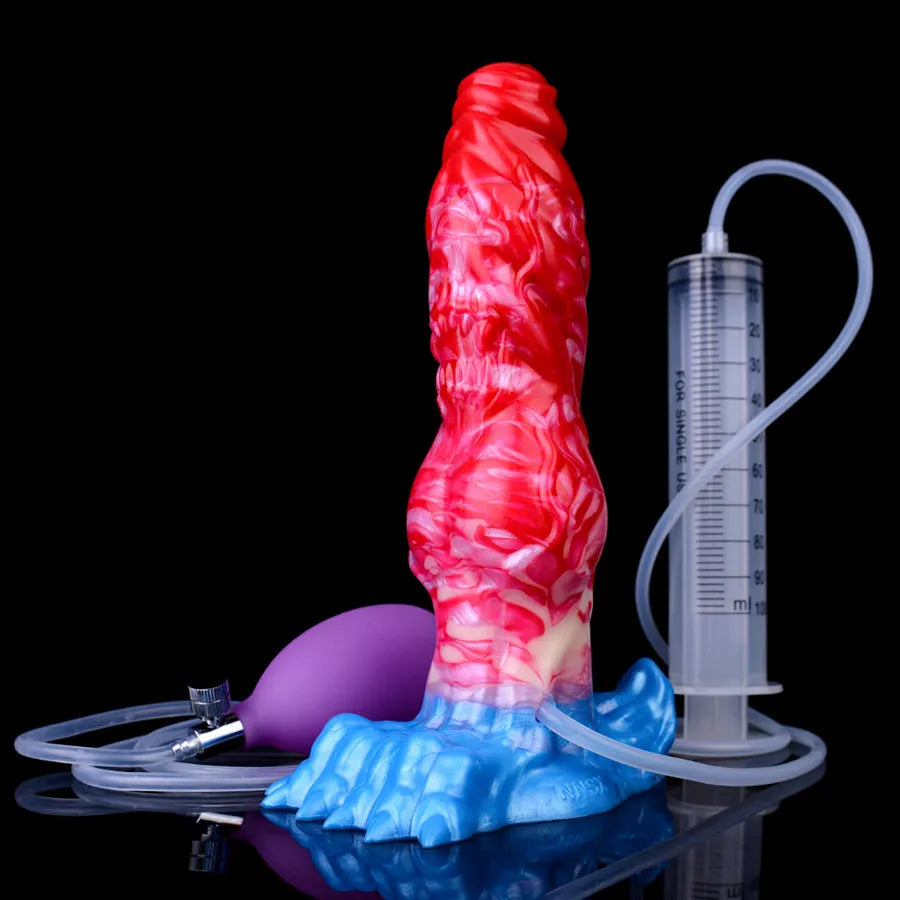 8 Inch Inflatable Knot Dog Squirting Dildo