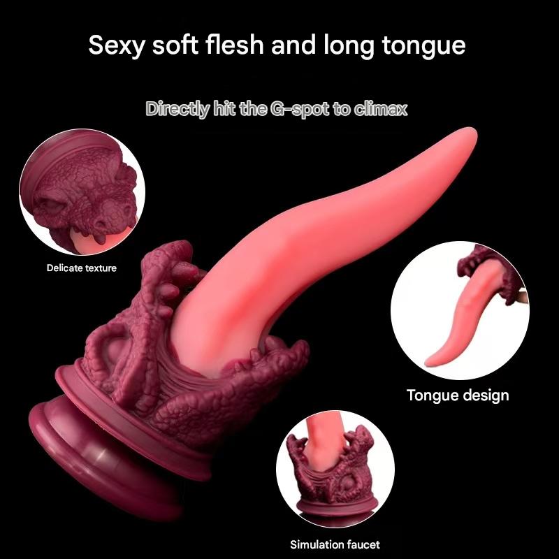 Silicone Alien Dragon Tongue Fantasy Dildo