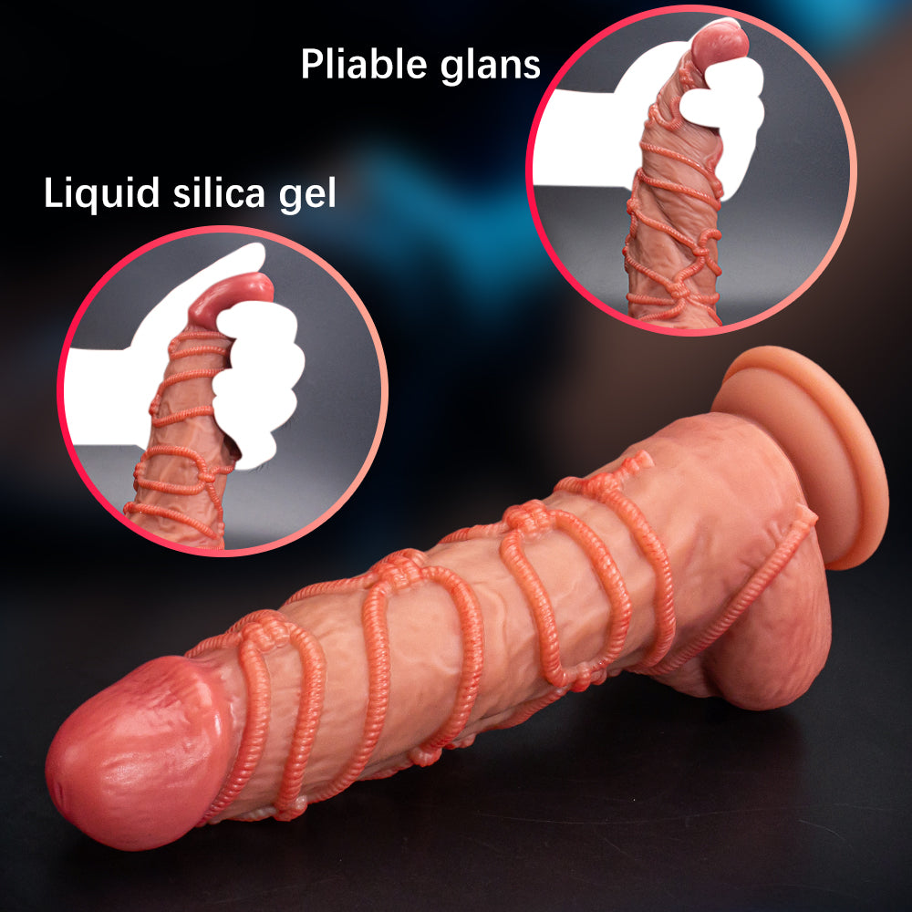 8 Inch Bondage Control Thrusting Dildo