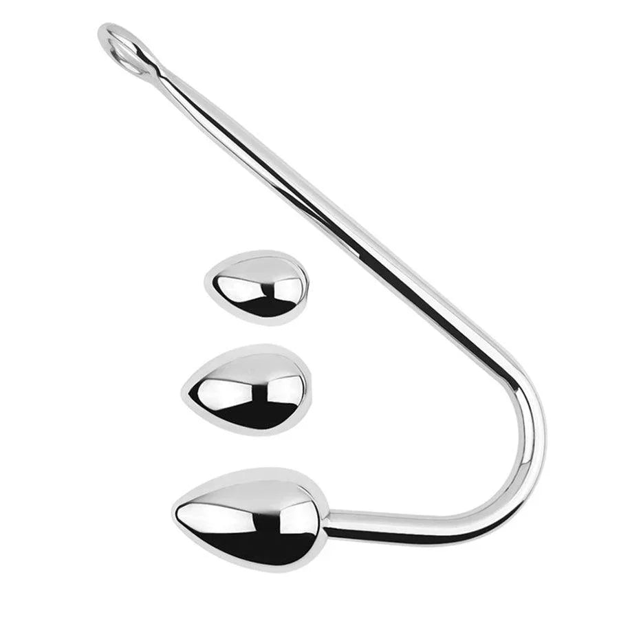 Metal Butt plug Hook with Three Balls