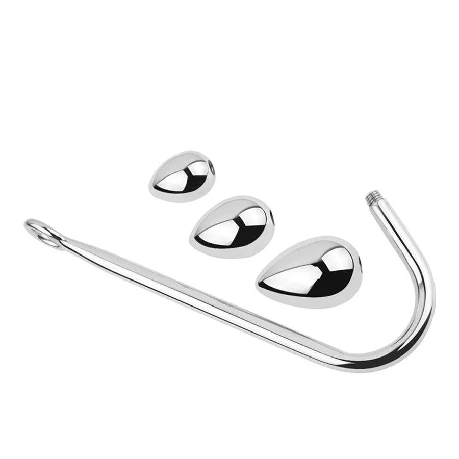 Metal Butt plug Hook with Three Balls