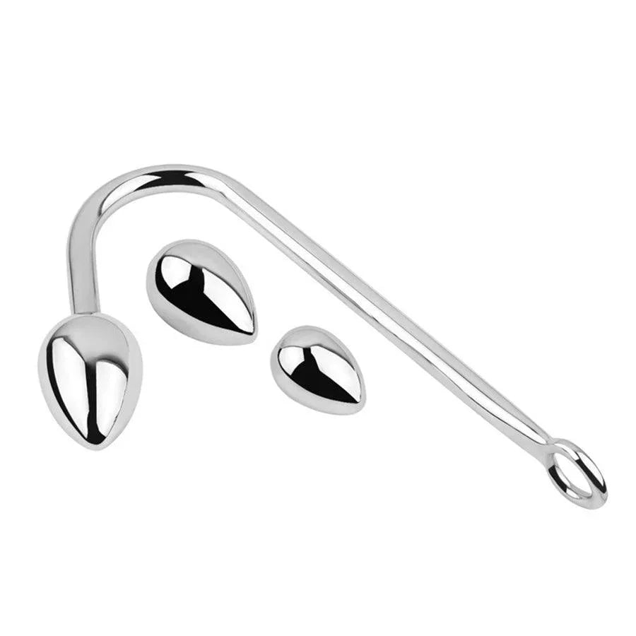 Metal Butt plug Hook with Three Balls