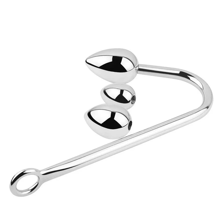 Metal Butt plug Hook with Three Balls