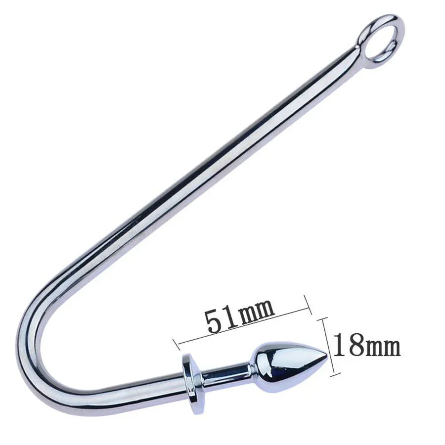 Removable Metal Anal Hook Butt Plug Set