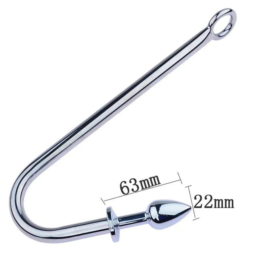 Removable Metal Anal Hook Butt Plug Set