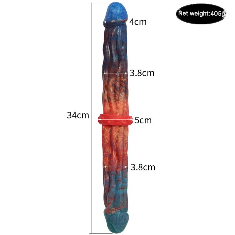 Colored Fantasy Custom Double Dildo-Multiple Specifications