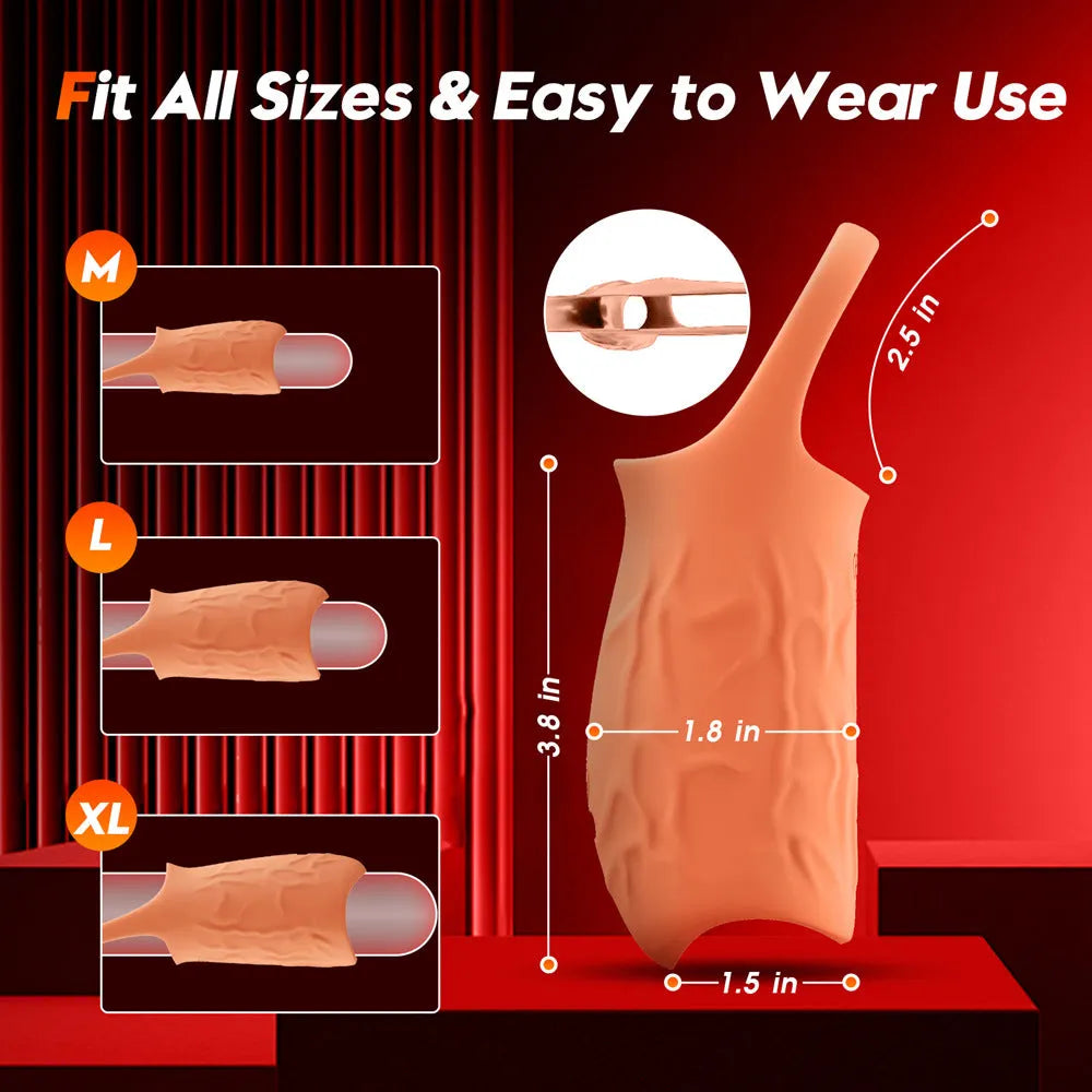 3.8 Inch Male Opening Vibrating Penis Sleeve