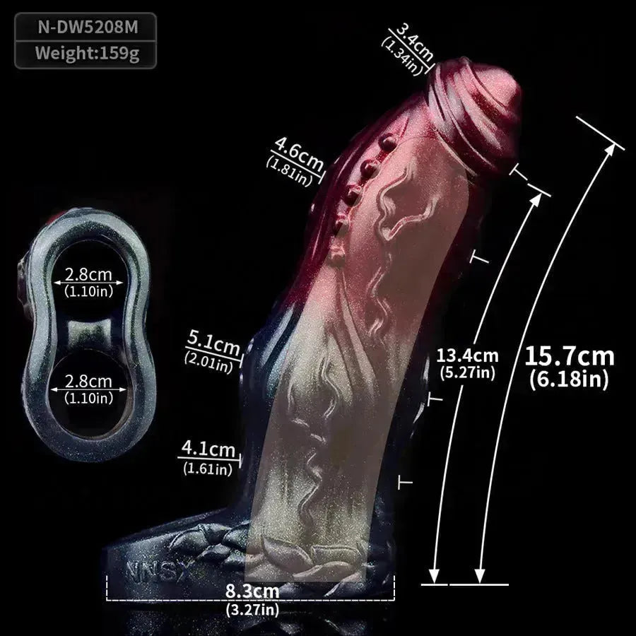 6 Inch Dog Cock Knot Monster Penis Sleeve