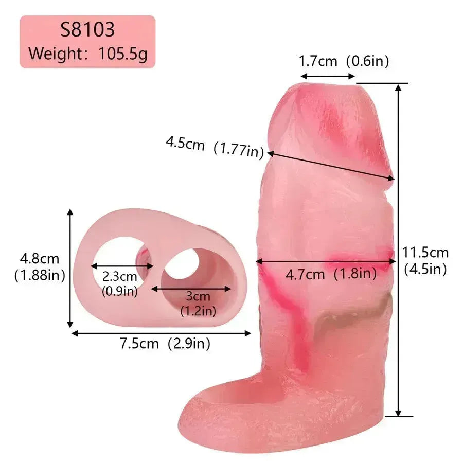 Thick Penis Sleeve Realistic Silicone Delay Set