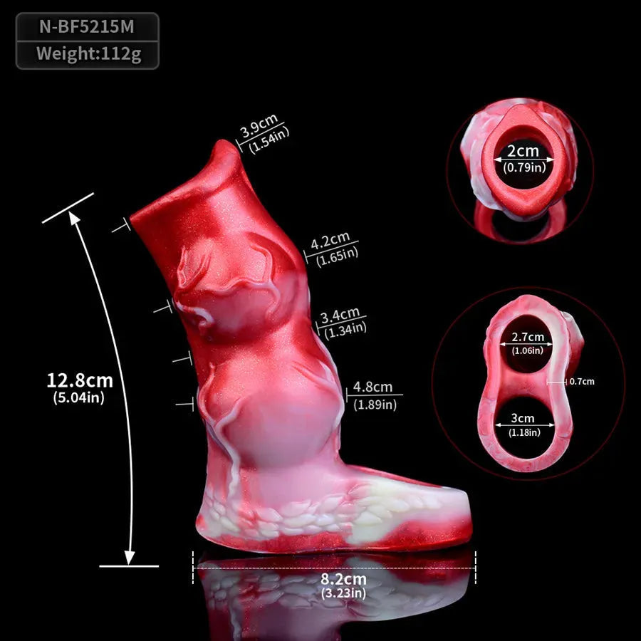 Double Knot Wolf Silicone Penis Sleeve
