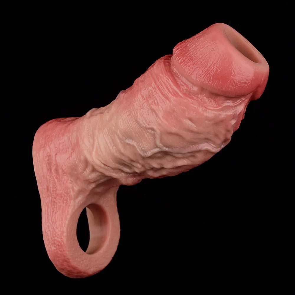 Realistic Large Opening Penis Enlargement Sleeve-Multiple Sizes