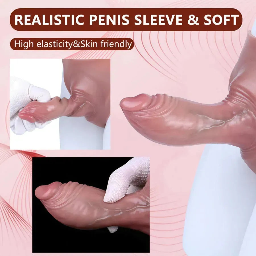 6 Inch Wearable Penis Sleeve Hollow Dildo Panties