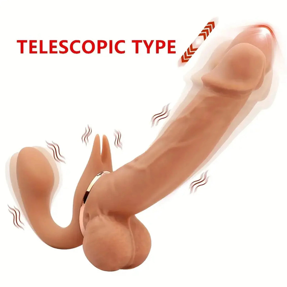 Realistic Vibrating Thrusting Women Strapless Dildo