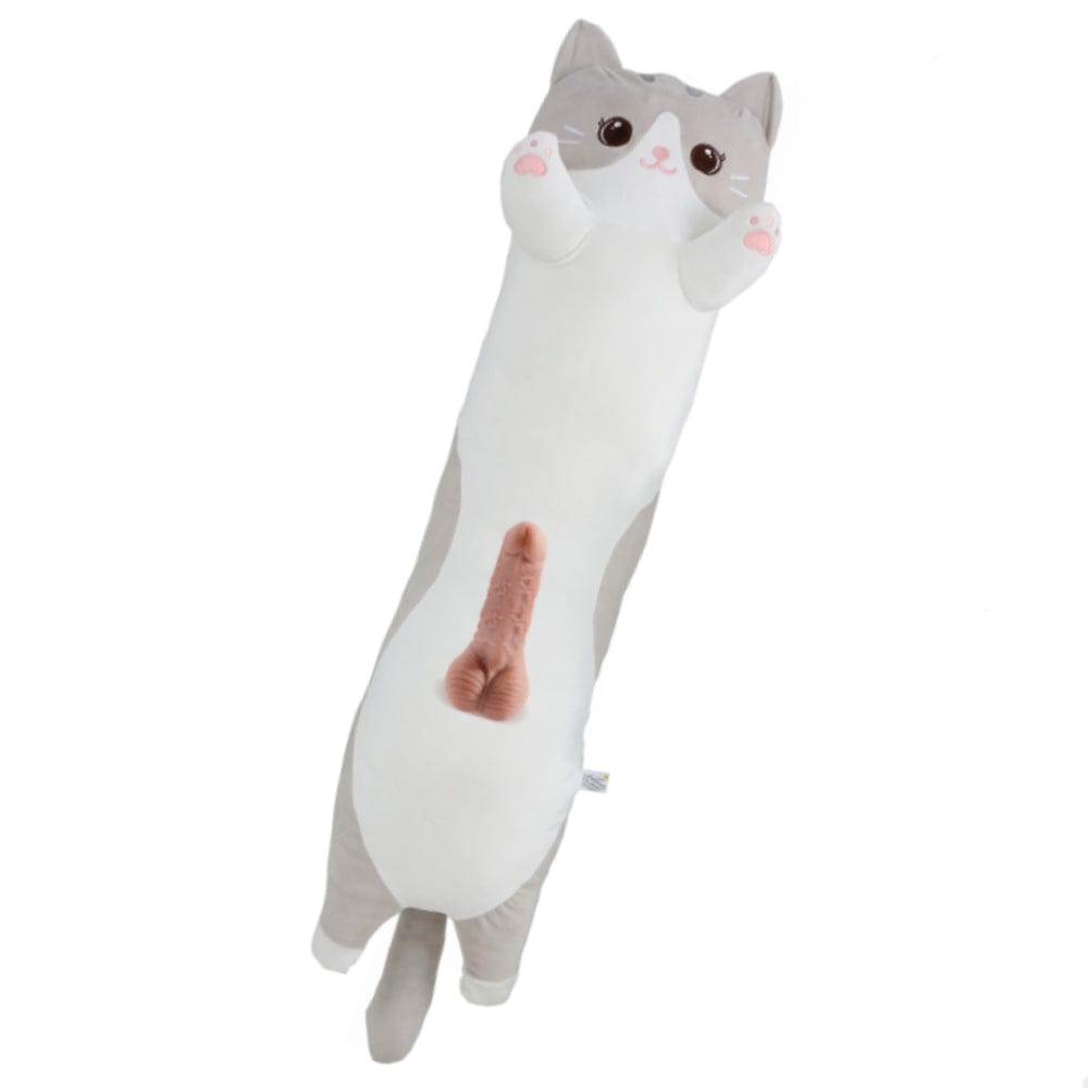Cat Pillow Hidden Plush Dildo Machine