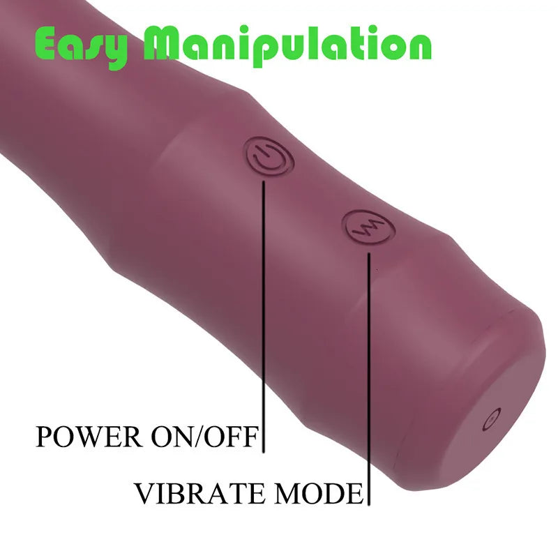 Purple Wand Bamboo Silicone G Spot Masturbator