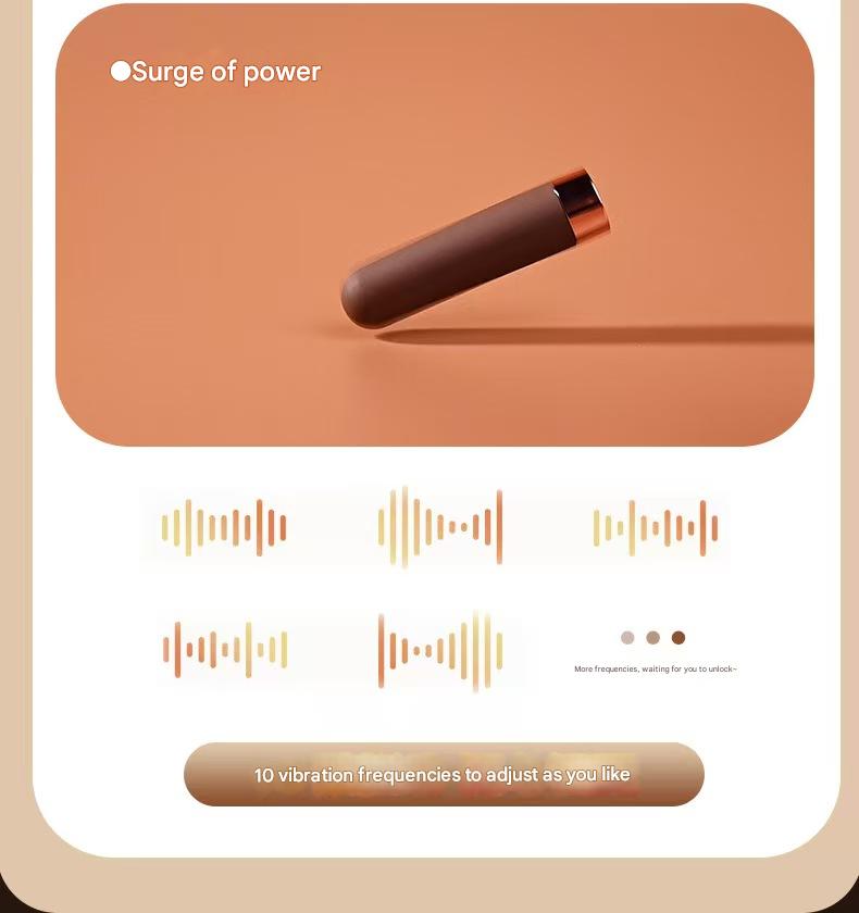 Brown Small Remote Control Bullet Vibrator