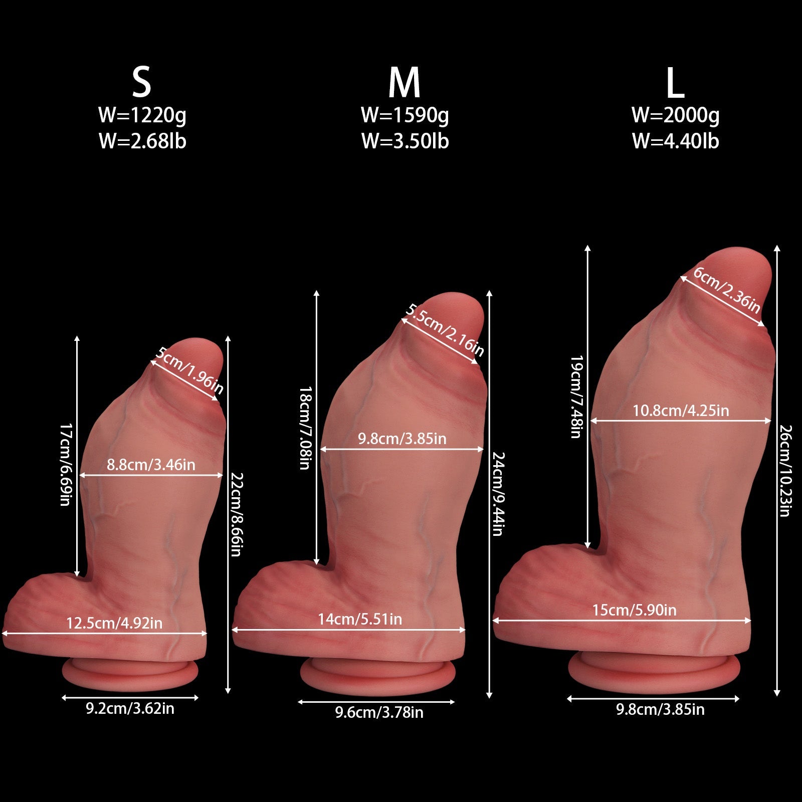 Liquid Silicone Extra Thick 3 Inch Wide Dildo